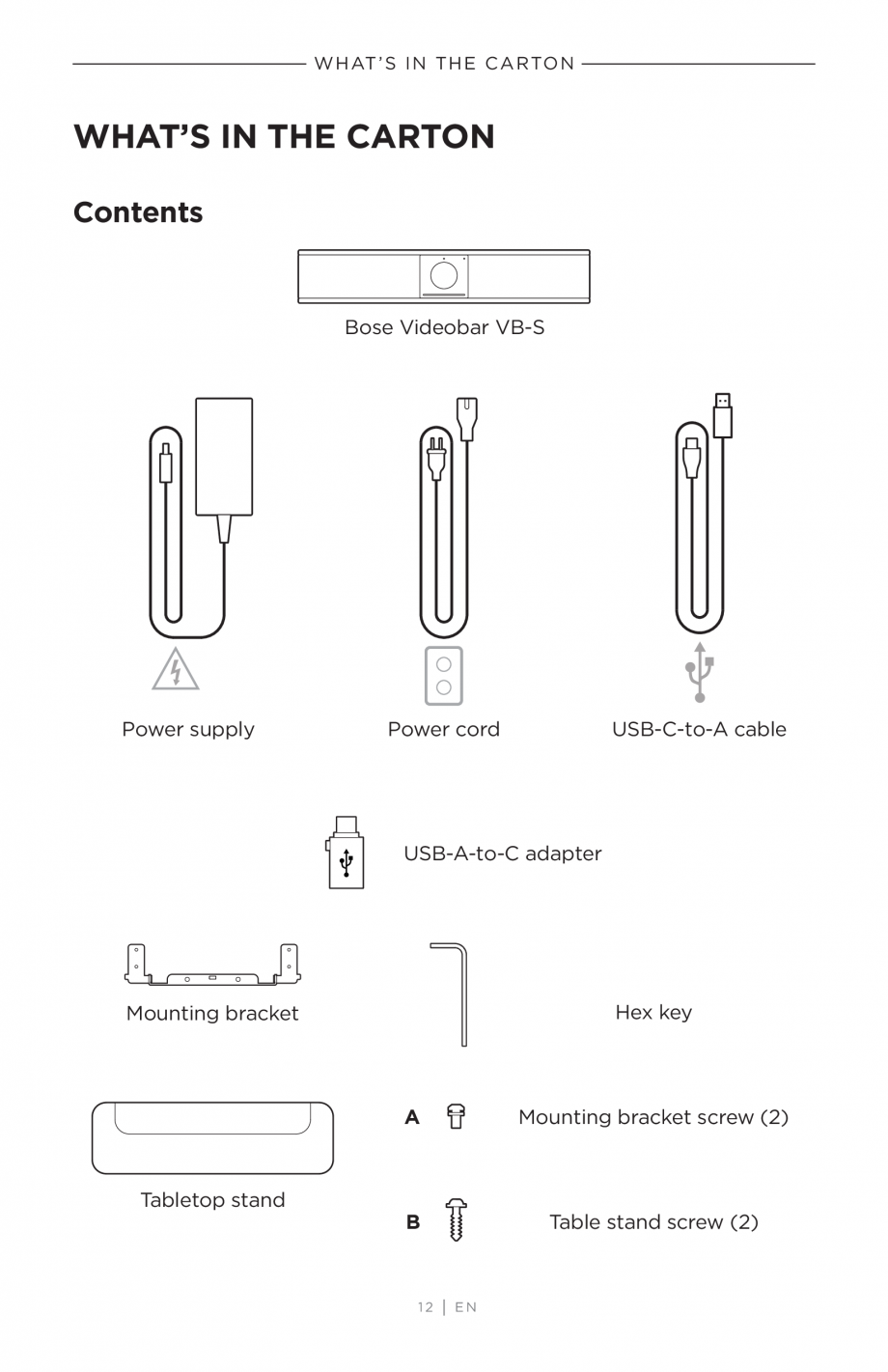 Pagina 12-Ghidul utilizatorului - Videobar BOSE Bose videobar VB-S Instructiuni montaj, utilizare Engleza 
O...