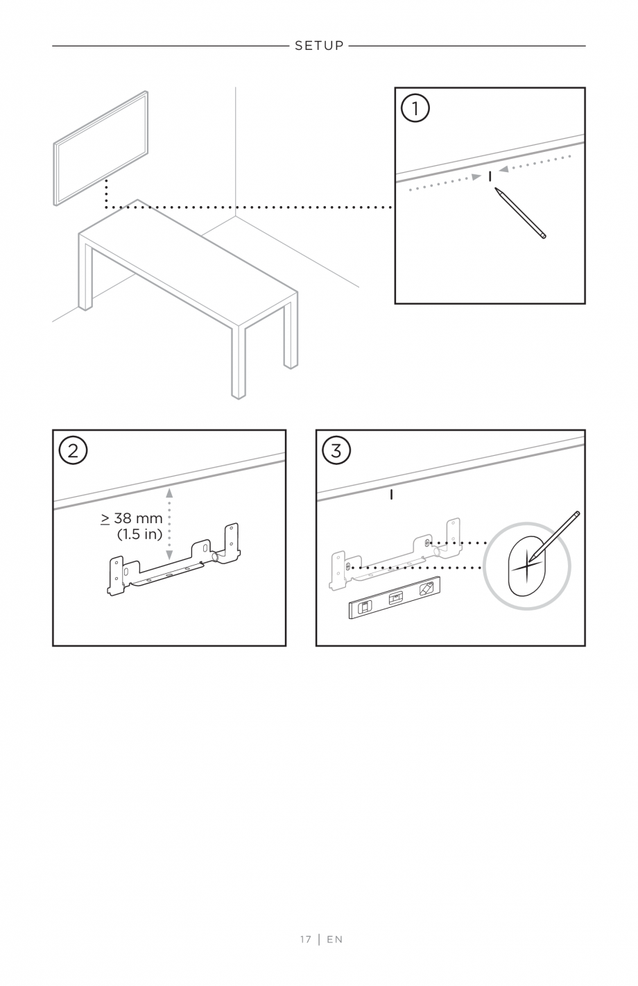 Pagina 17-Ghidul utilizatorului - Videobar BOSE Bose videobar VB-S Instructiuni montaj, utilizare Engleza...