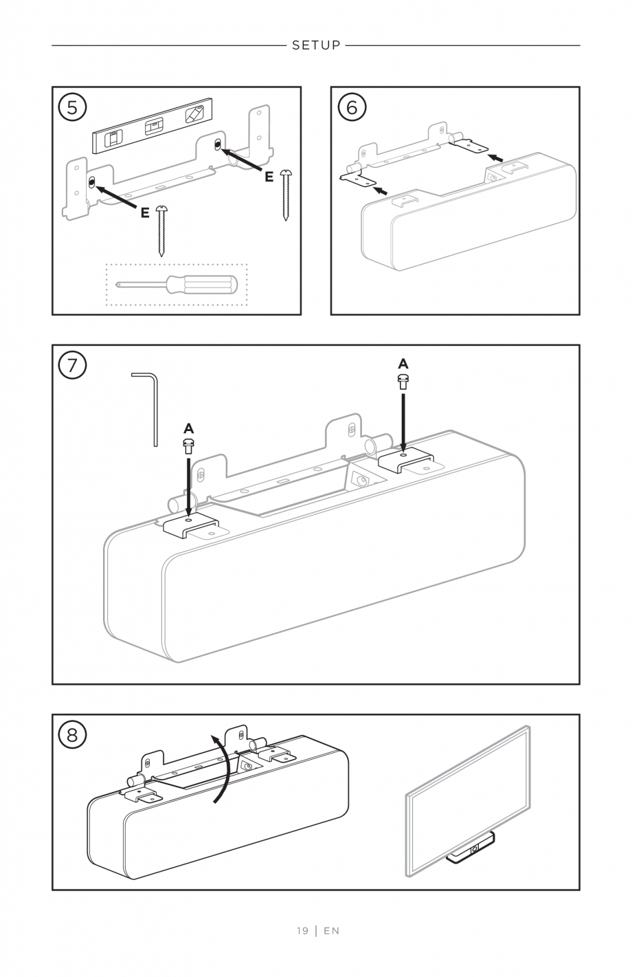 Pagina 19-Ghidul utilizatorului - Videobar BOSE Bose videobar VB-S Instructiuni montaj, utilizare Engleza .......