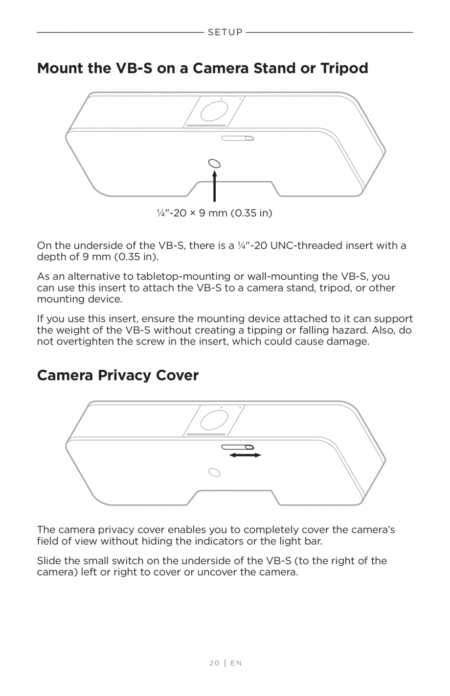 Pagina 20-Ghidul utilizatorului - Videobar BOSE Bose videobar VB-S Instructiuni montaj, utilizare Engleza .......