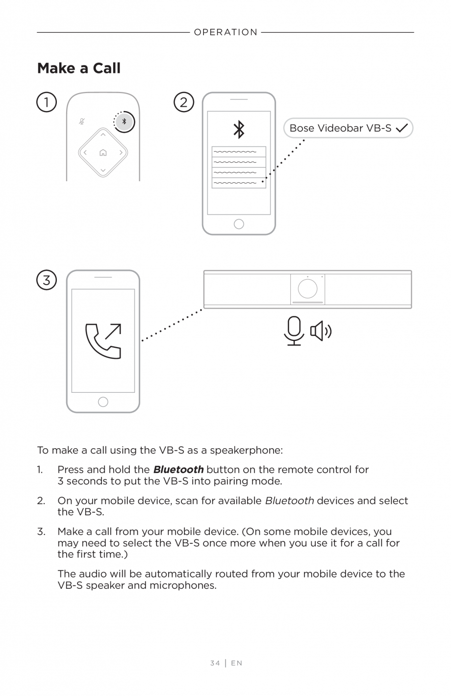Pagina 34-Ghidul utilizatorului - Videobar BOSE Bose videobar VB-S Instructiuni montaj, utilizare Engleza  E A...