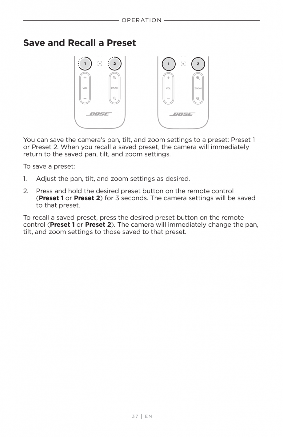 Pagina 37-Ghidul utilizatorului - Videobar BOSE Bose videobar VB-S Instructiuni montaj, utilizare Engleza for
...