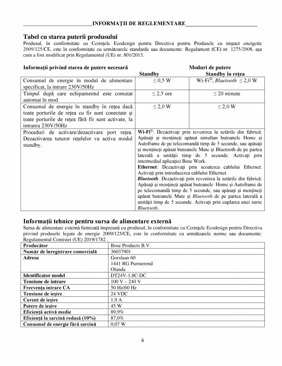Pagina 6-Ghidul utilizatorului - Videobar  BOSE Bose videobar VB1 Instructiuni montaj, utilizare Romana istre...