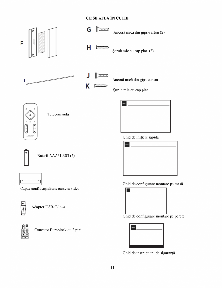 Pagina 11-Ghidul utilizatorului - Videobar  BOSE Bose videobar VB1 Instructiuni montaj, utilizare Romana...