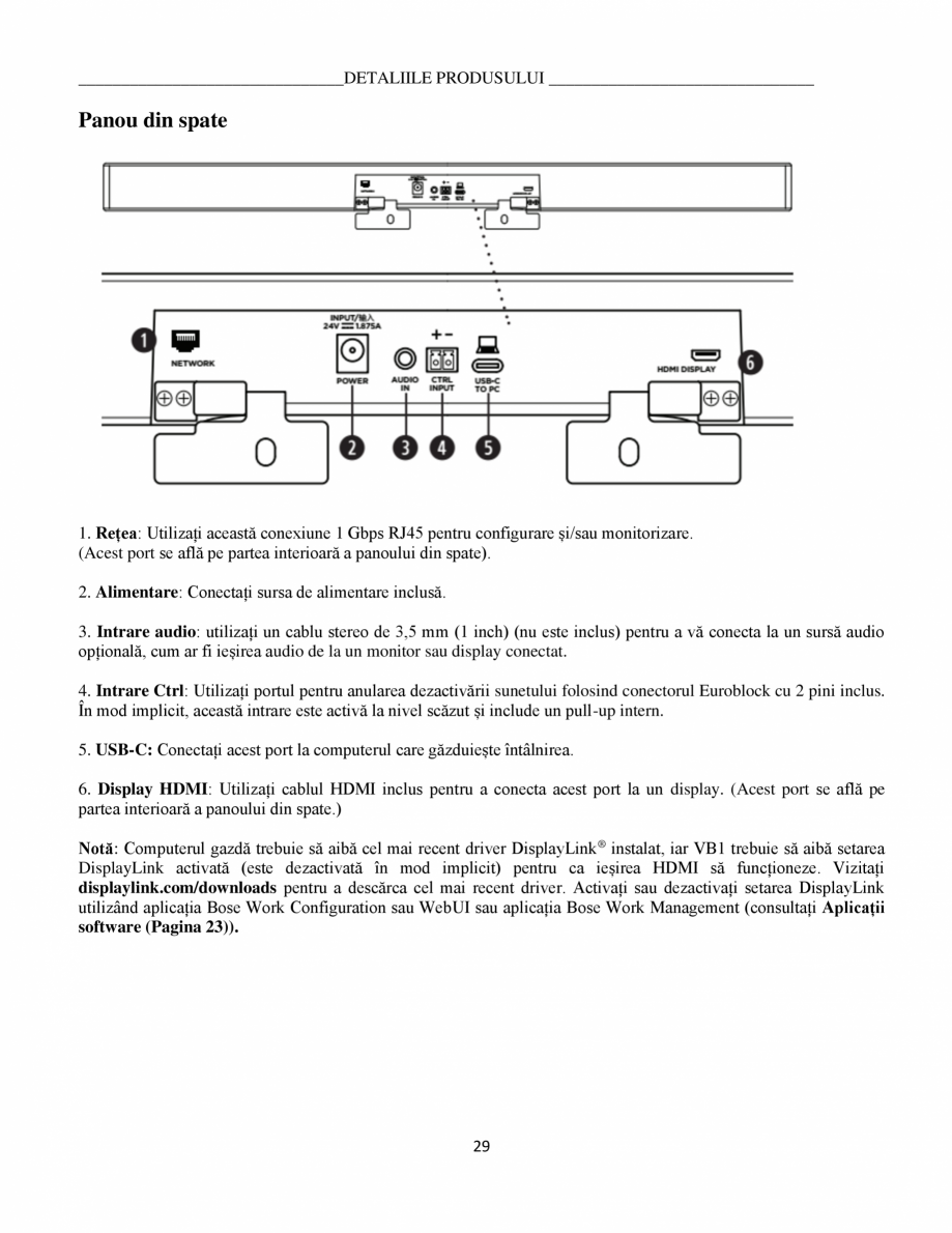 Pagina 29-Ghidul utilizatorului - Videobar  BOSE Bose videobar VB1 Instructiuni montaj, utilizare Romana ând ...