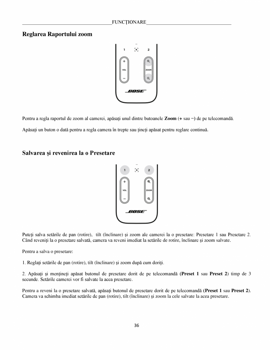 Pagina 36-Ghidul utilizatorului - Videobar  BOSE Bose videobar VB1 Instructiuni montaj, utilizare Romana e,...