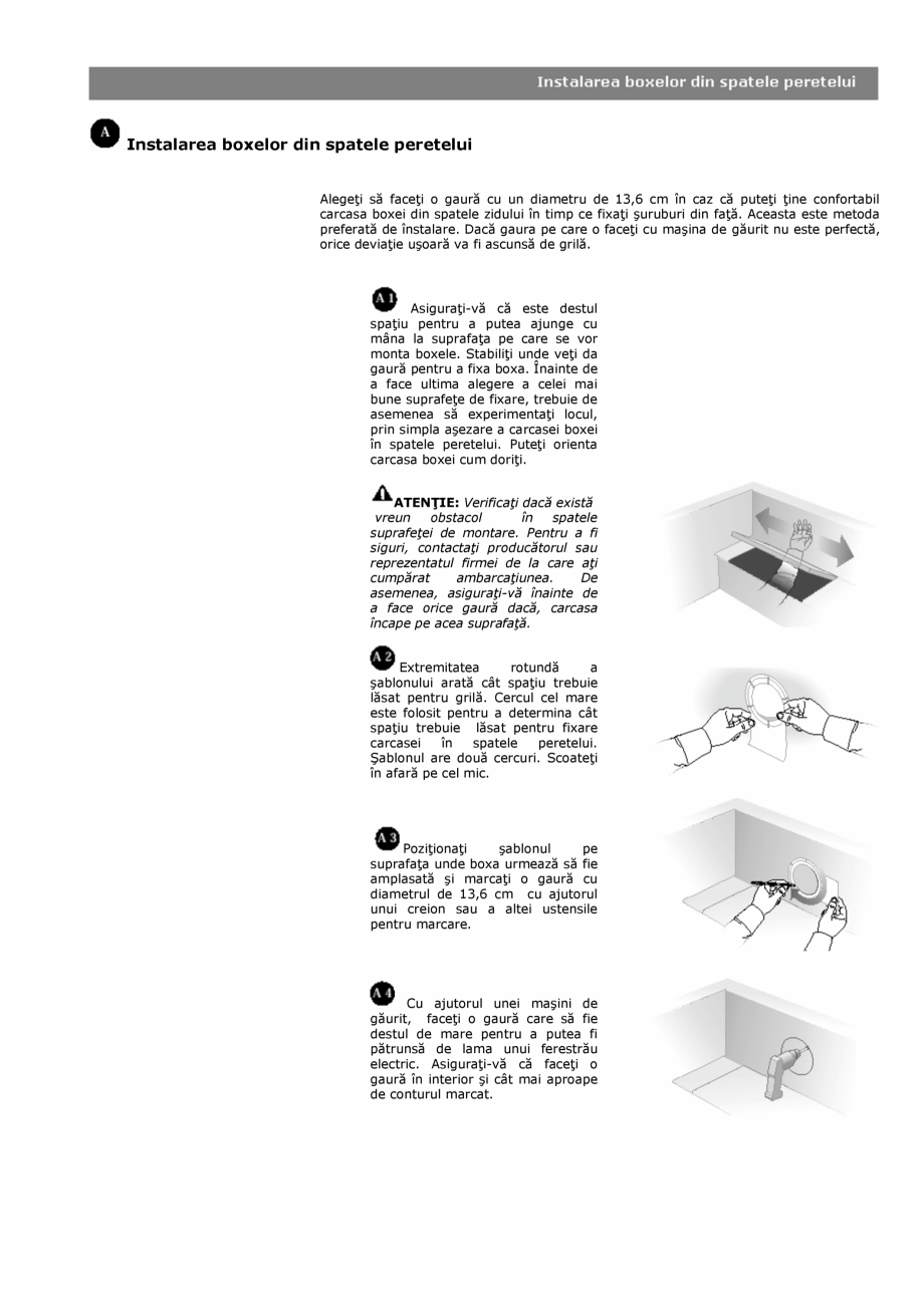 Pagina 7 - Manual de utilizare - boxe cu fir pentru exterior BOSE 131 Instructiuni montaj, utilizare...