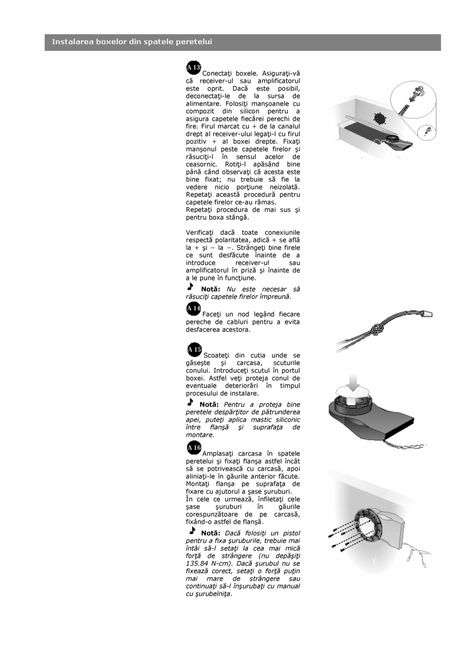 Pagina 10 - Manual de utilizare - boxe cu fir pentru exterior BOSE 131 Instructiuni montaj,...