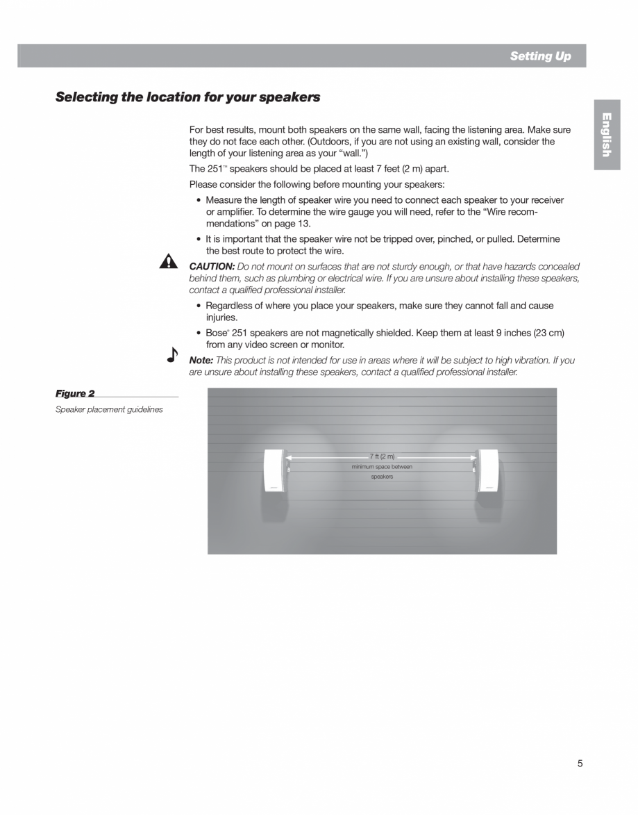 Pagina 5-Manual de utilizare - boxe cu fir pentru exterior BOSE 251 Instructiuni montaj, utilizare Engleza,...