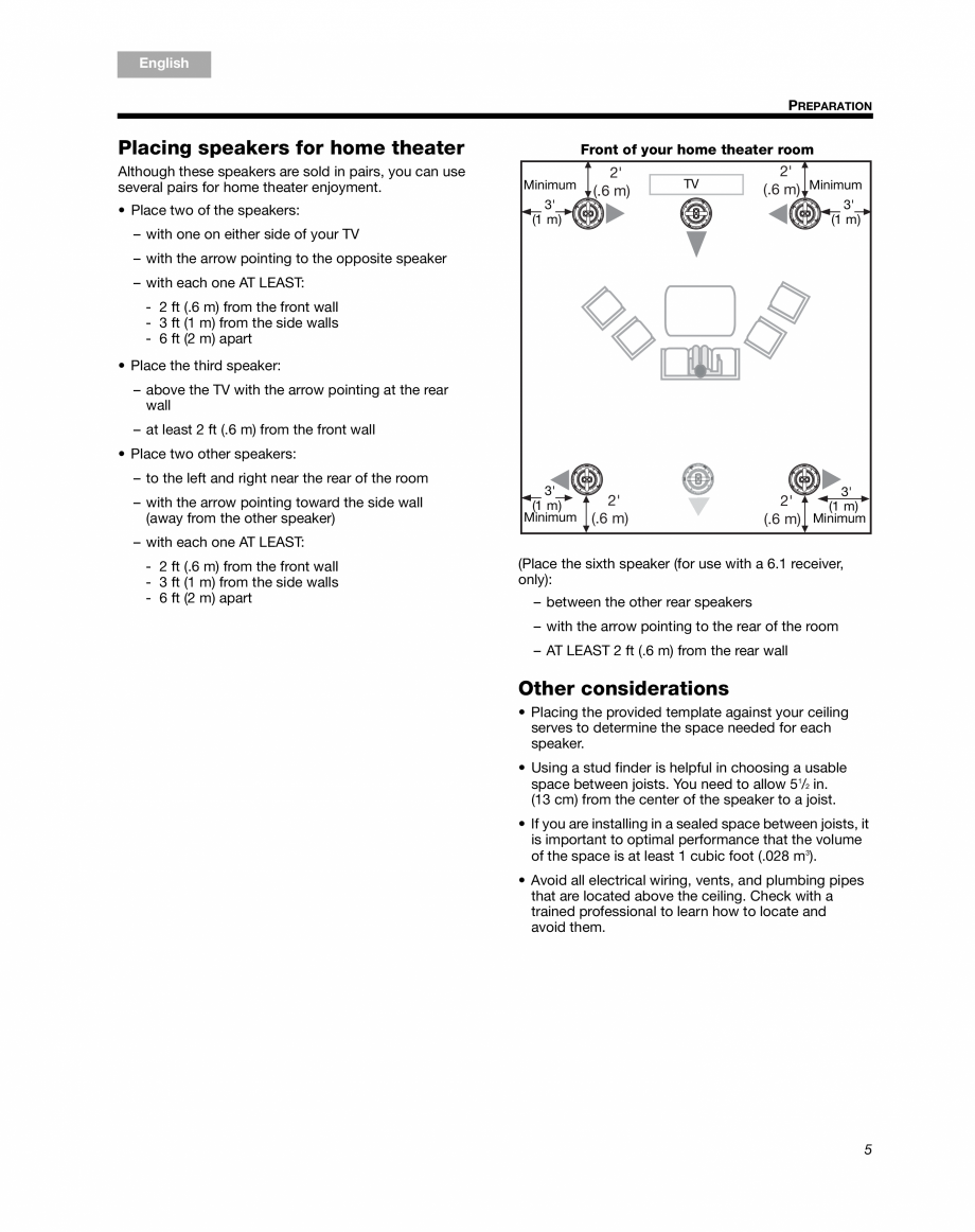 Pagina 7-Manual de utilizare - boxe stereo BOSE 791 Instructiuni montaj, utilizare Engleza  . . . . . . . . ....