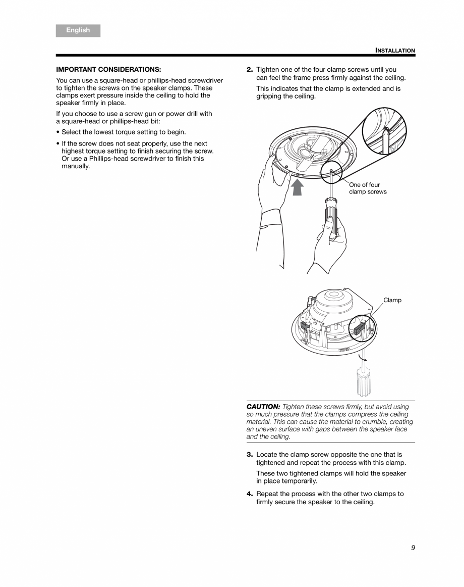 Pagina 11-Manual de utilizare - boxe stereo BOSE 791 Instructiuni montaj, utilizare Engleza her...