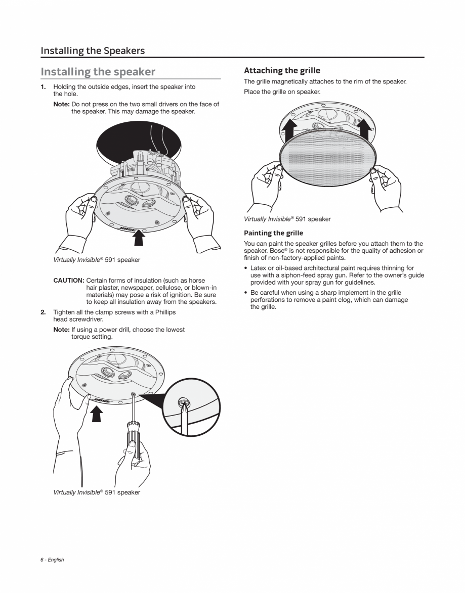 Pagina 6-Manual de utilizare pentru boxe stereo BOSE 791 Instructiuni montaj, utilizare Engleza ise used...