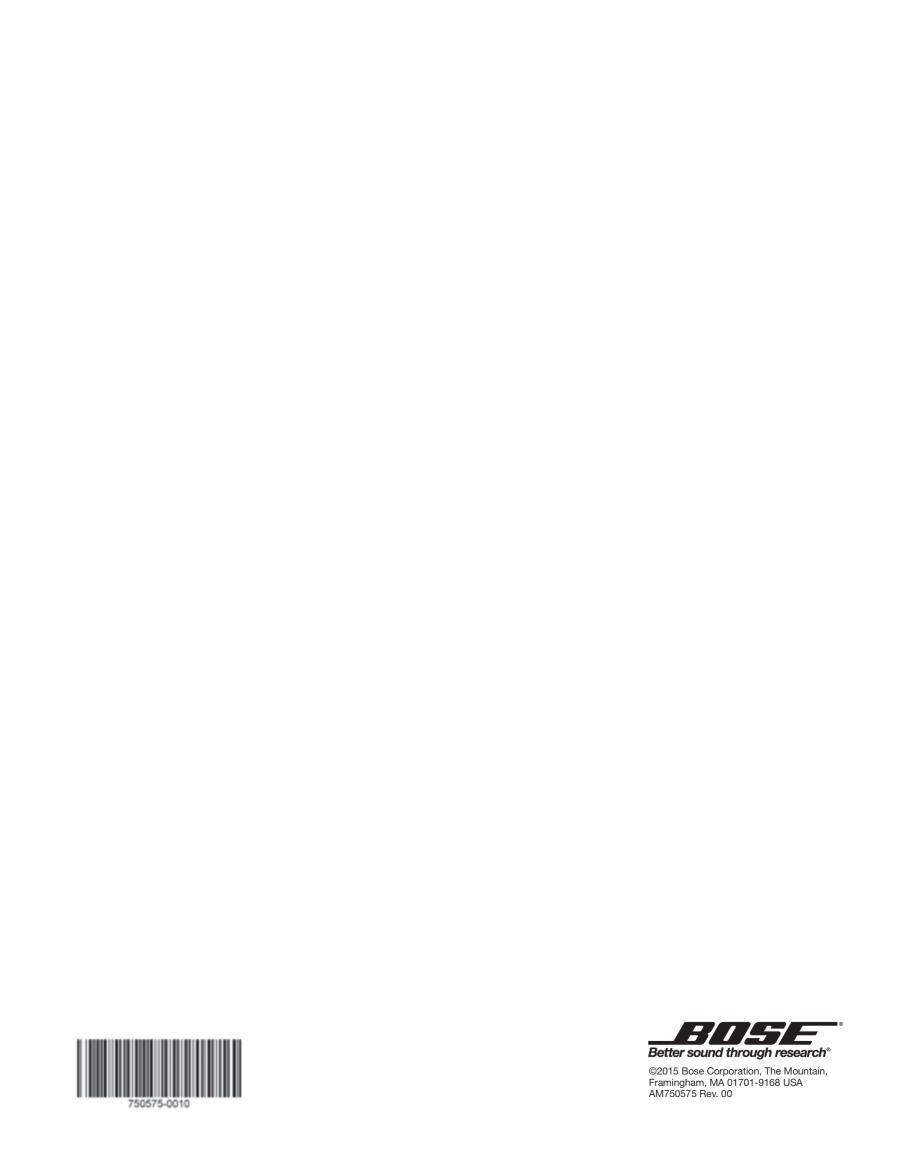 Pagina 8-Manual de utilizare pentru boxe stereo BOSE 791 Instructiuni montaj, utilizare Engleza ................