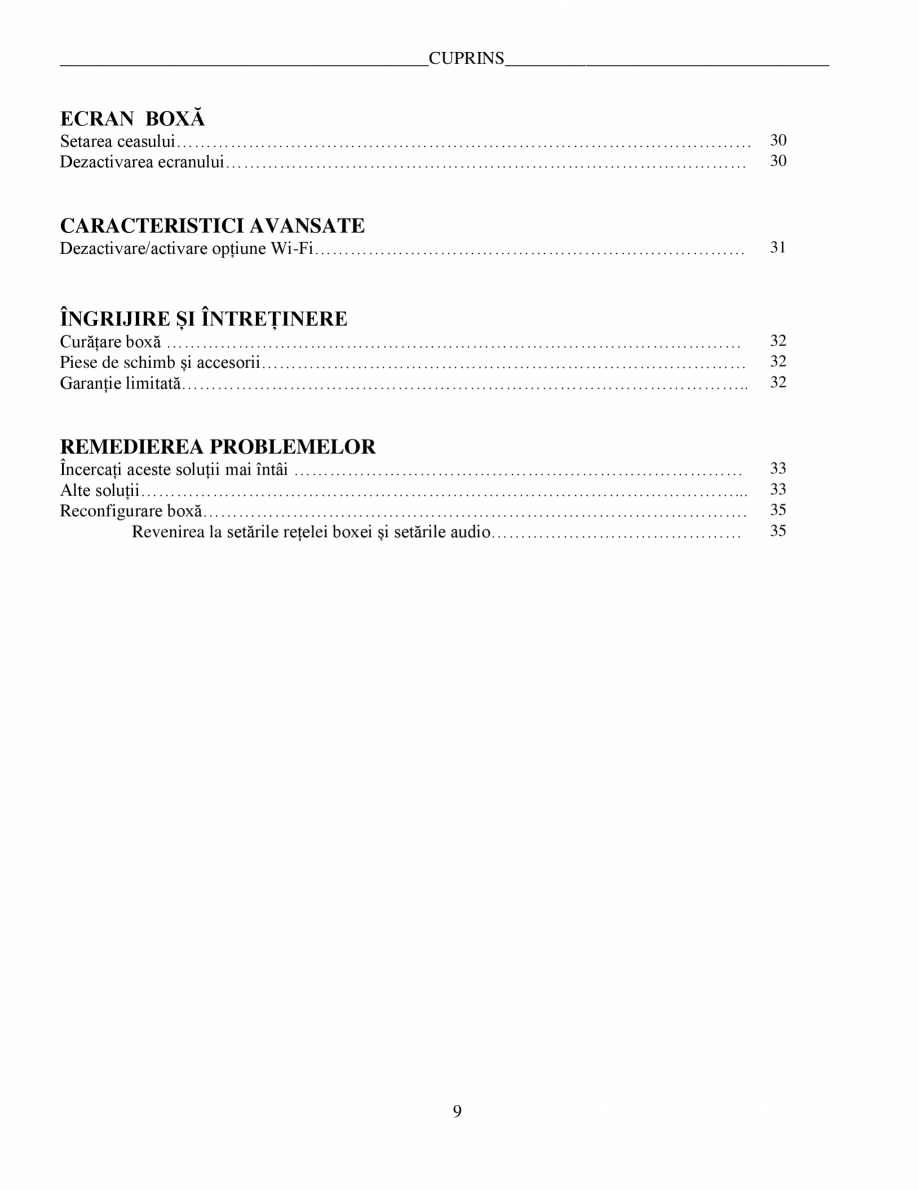 Pagina 9-Manual de utilizare - Bose Home Speaker 500 BOSE Home Speaker 500  Instructiuni montaj,...