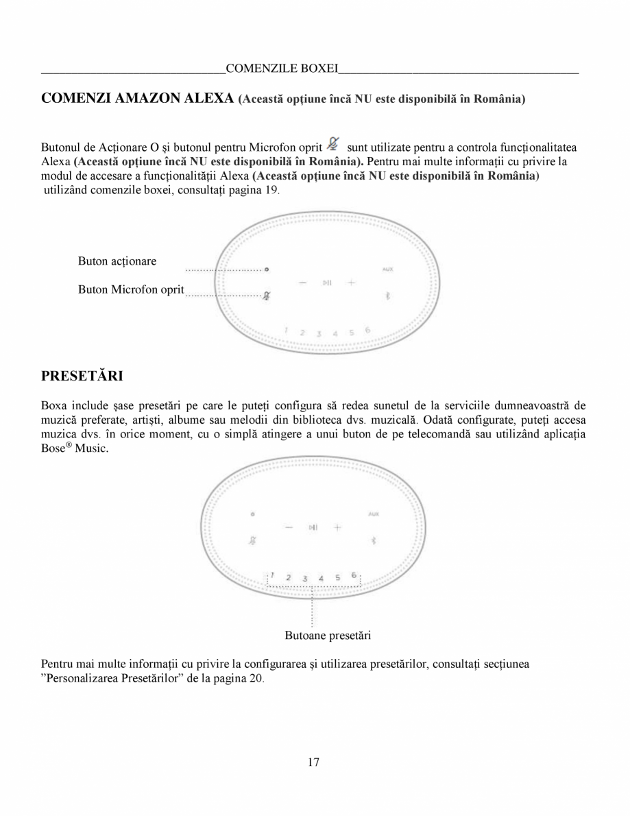 Pagina 17-Manual de utilizare - Bose Home Speaker 500 BOSE Home Speaker 500  Instructiuni montaj,...