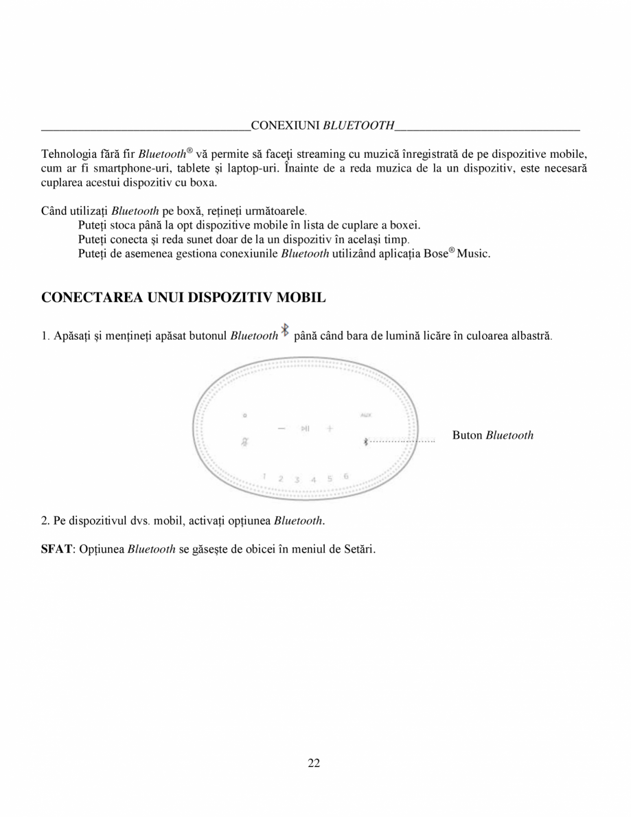 Pagina 22-Manual de utilizare - Bose Home Speaker 500 BOSE Home Speaker 500  Instructiuni montaj,...
