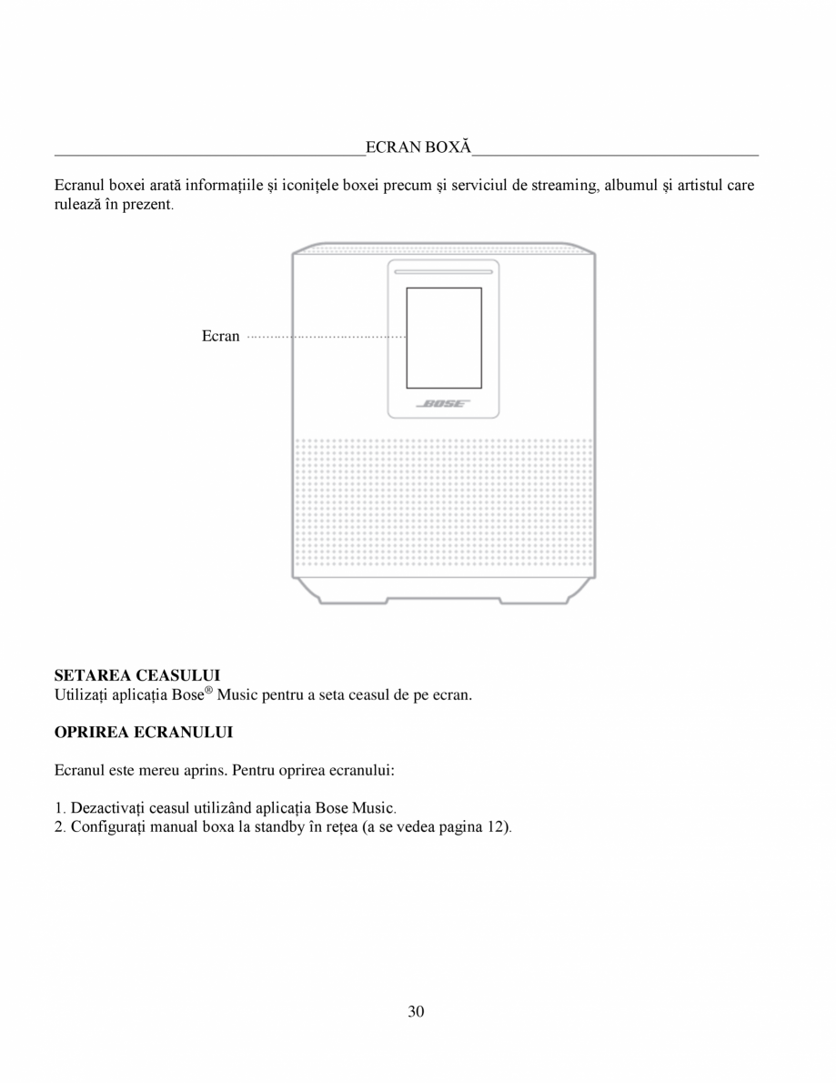Pagina 30-Manual de utilizare - Bose Home Speaker 500 BOSE Home Speaker 500  Instructiuni montaj,...