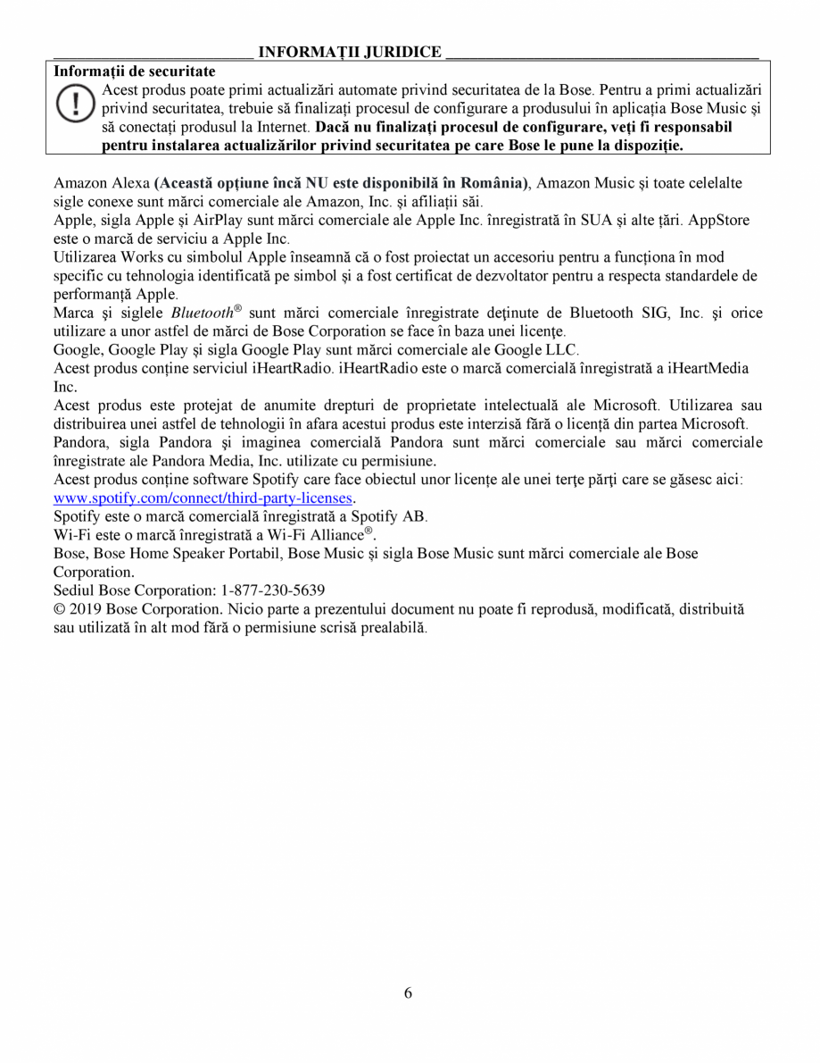 Pagina 6-Manual de utilizare - Home Speaker Portable BOSE Home Speaker Portable Triple  Instructiuni...