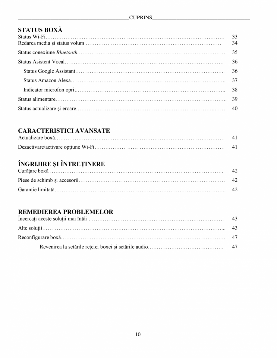 Pagina 10-Manual de utilizare - Home Speaker Portable BOSE Home Speaker Portable Triple  Instructiuni...