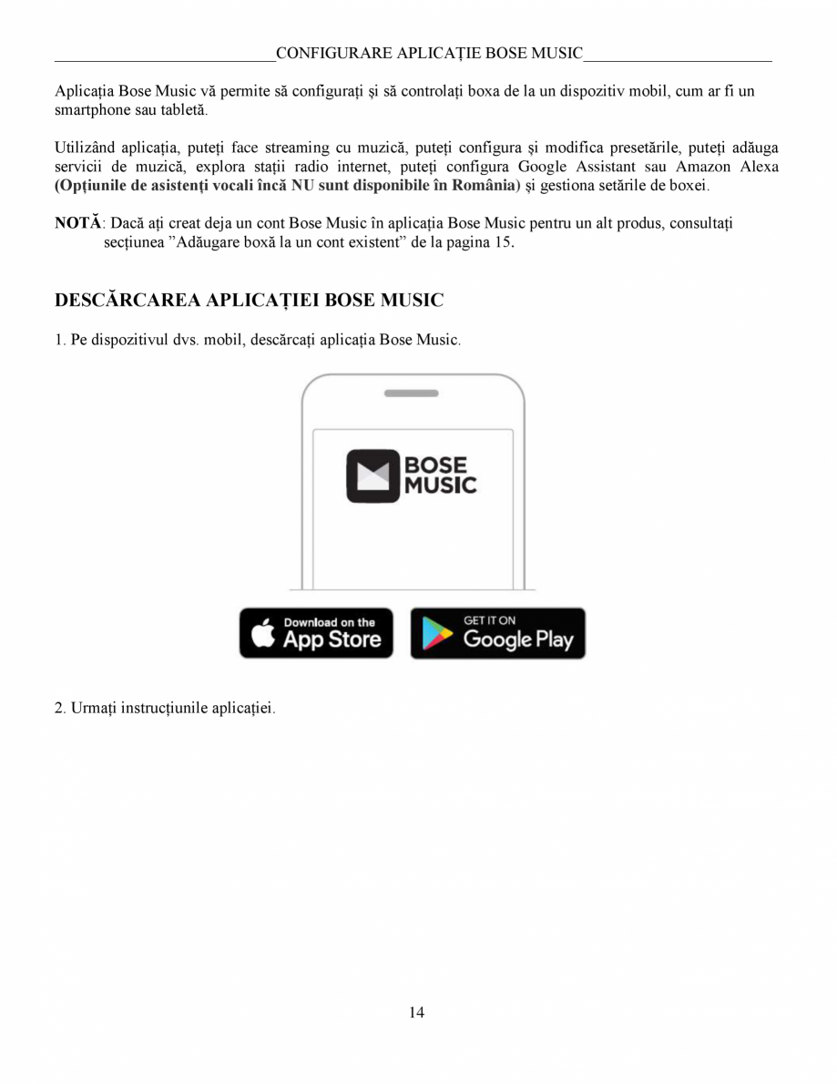 Pagina 14-Manual de utilizare - Home Speaker Portable BOSE Home Speaker Portable Triple  Instructiuni...