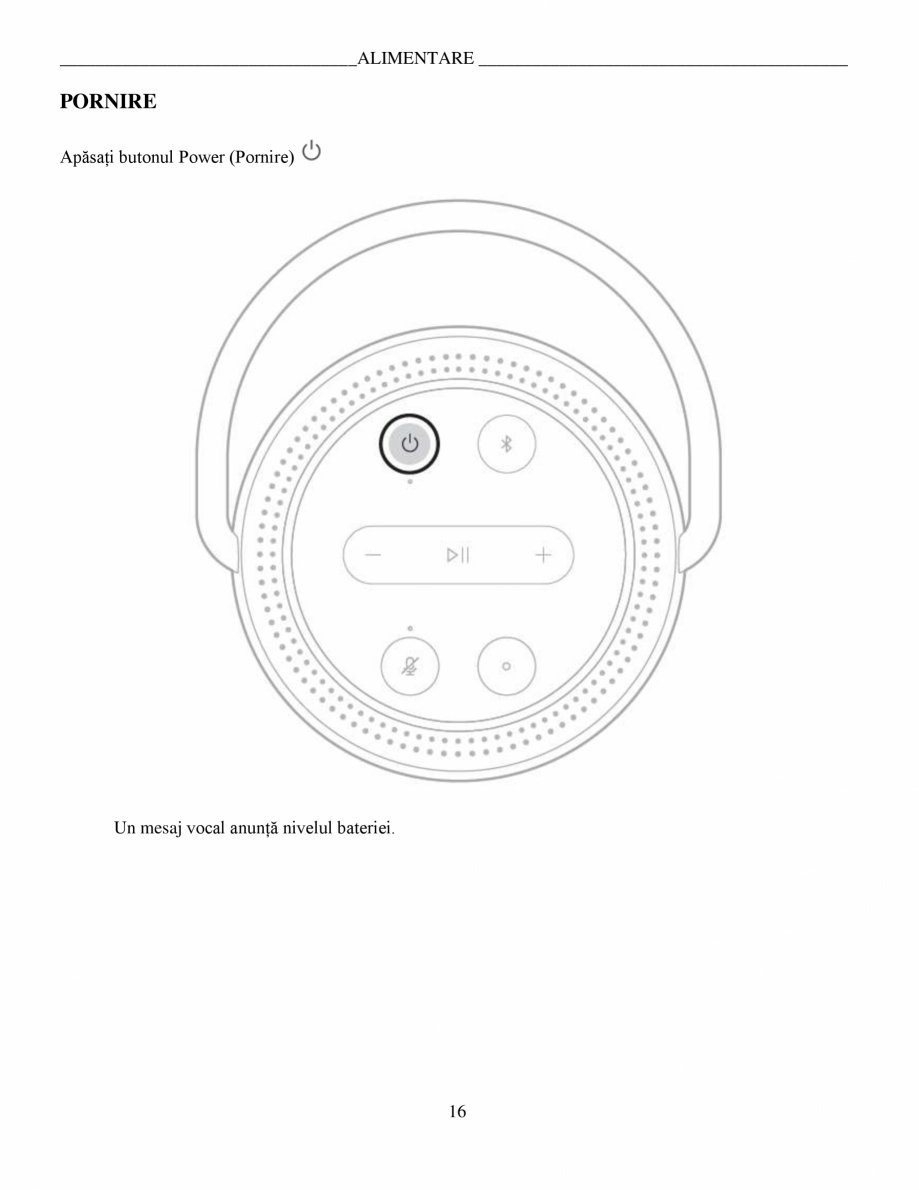 Pagina 16-Manual de utilizare - Home Speaker Portable BOSE Home Speaker Portable Triple  Instructiuni...