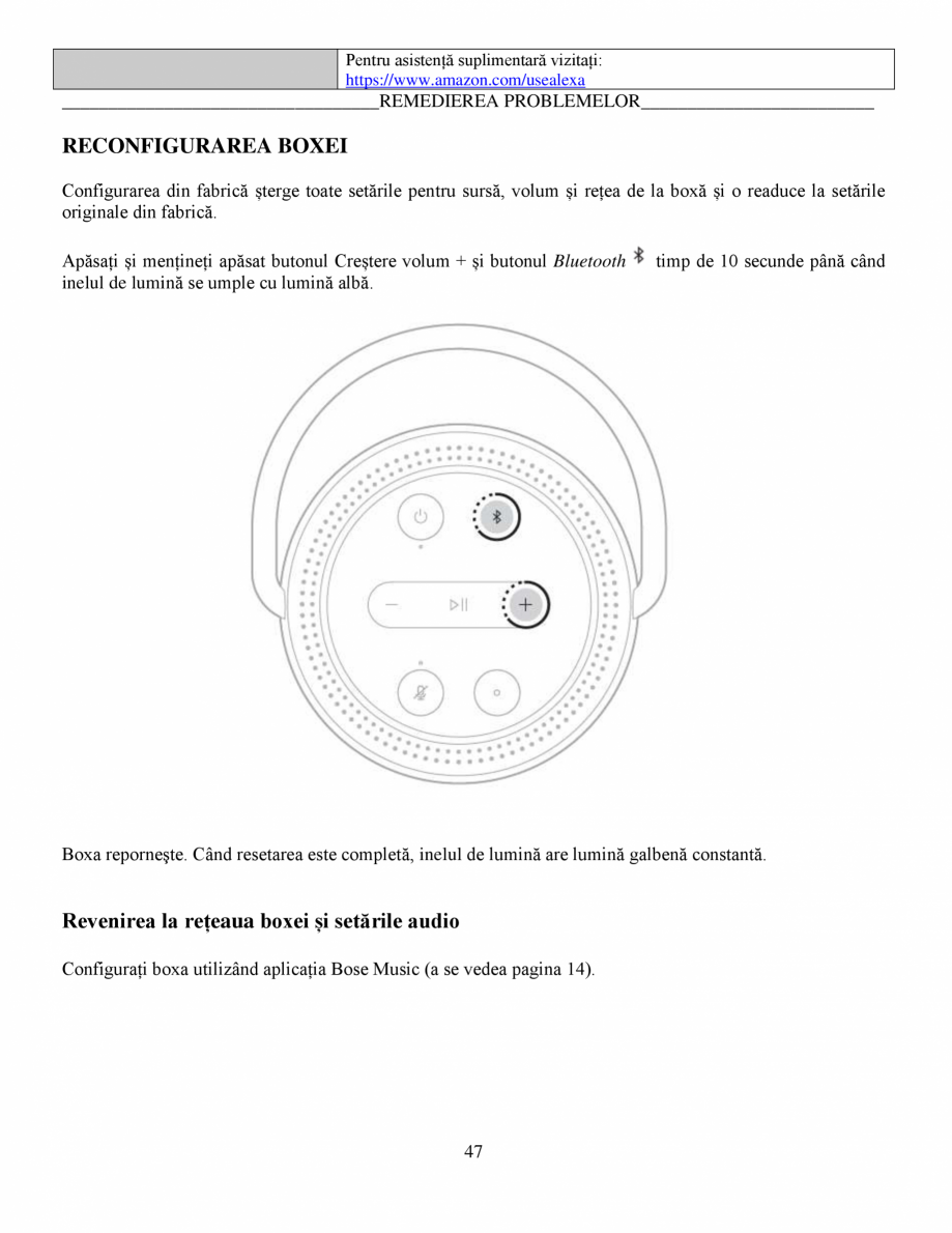 Pagina 47-Manual de utilizare - Home Speaker Portable BOSE Home Speaker Portable Triple  Instructiuni...