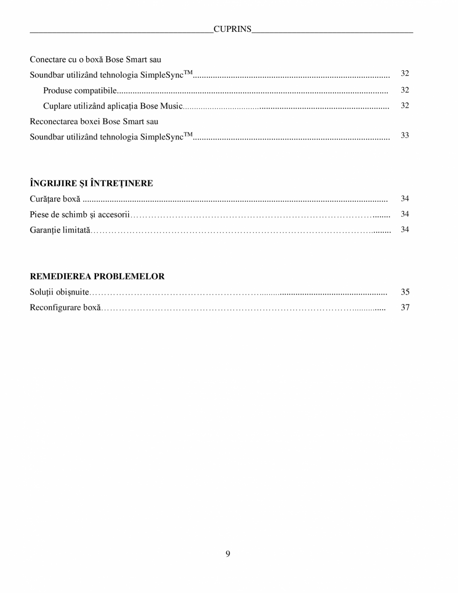 Pagina 9 - Boxa SoundLink Flex - Manual de utilizare BOSE Instructiuni montaj, utilizare Romana M cu...
