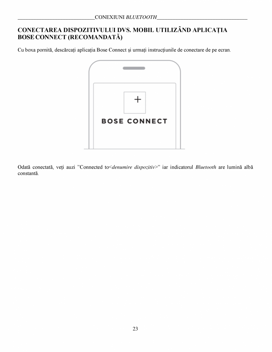 Pagina 23 - Boxa SoundLink Flex - Manual de utilizare BOSE Instructiuni montaj, utilizare Romana e...
