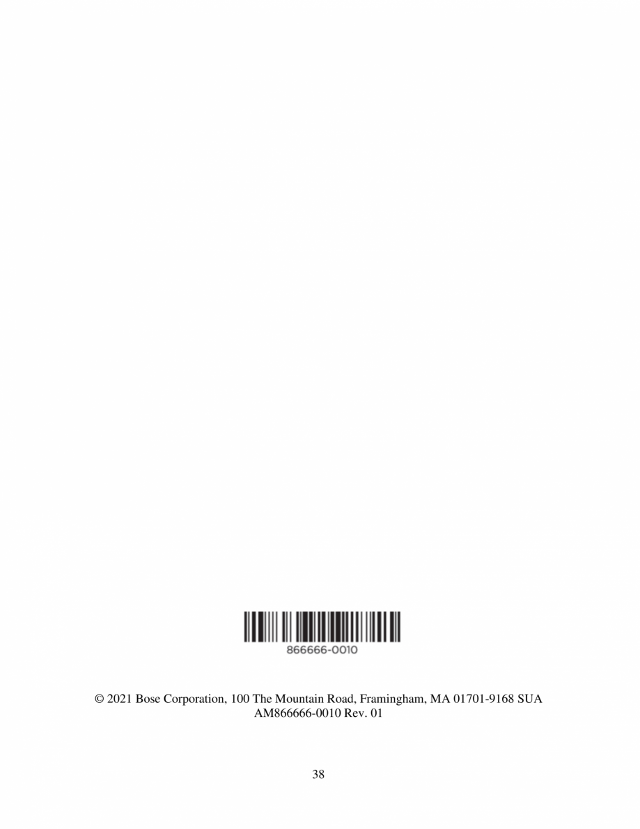 Pagina 38 - Boxa SoundLink Flex - Manual de utilizare BOSE Instructiuni montaj, utilizare Romana...