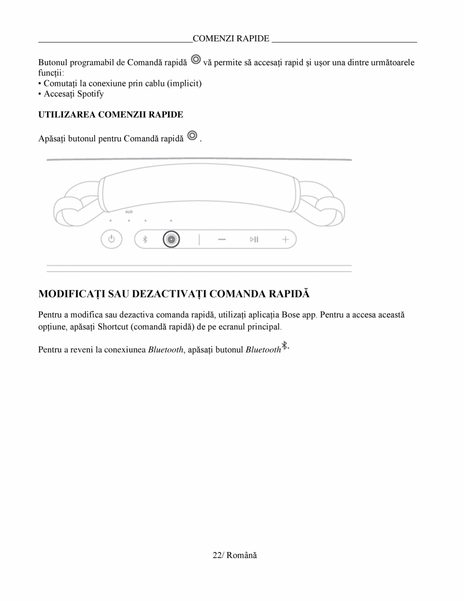 Pagina 22-Manual de utilizare - boxa portabila BOSE SoundLink Max Instructiuni montaj, utilizare Romana XIUNI ...