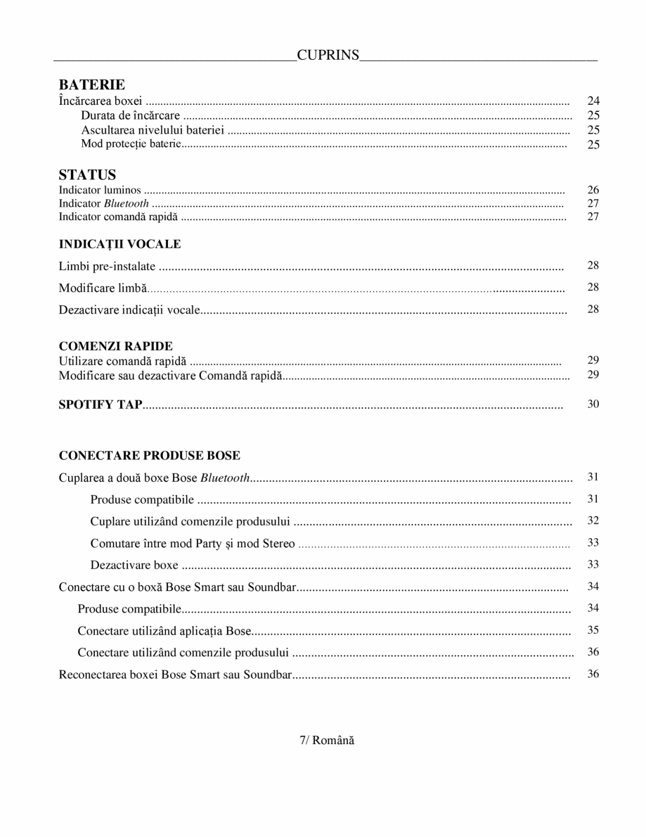 Pagina 7-Manual de utilizare boxa bluetooth Bose BOSE SoundLink Flex Gen2 Instructiuni montaj, utilizare...