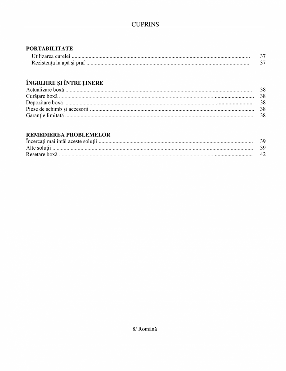 Pagina 8-Manual de utilizare boxa bluetooth Bose BOSE SoundLink Flex Gen2 Instructiuni montaj, utilizare...