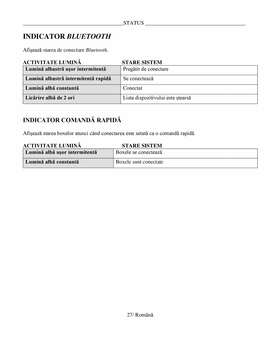 Pagina 27 - Manual de utilizare boxa bluetooth Bose BOSE SoundLink Flex Gen2 Instructiuni montaj,...