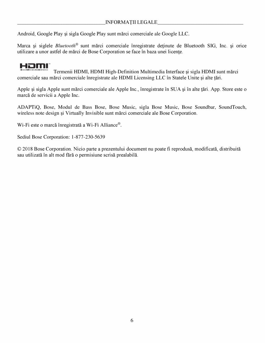 Pagina 6-Manual de utilizare - modul de bas Bose BOSE 500 Black Instructiuni montaj, utilizare Romana...