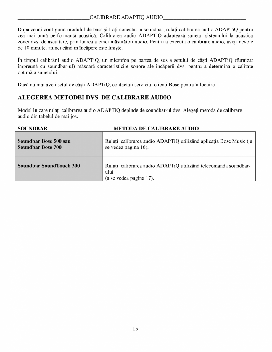 Pagina 15 - Manual de utilizare - modul de bas Bose BOSE 500 Black Instructiuni montaj, utilizare...