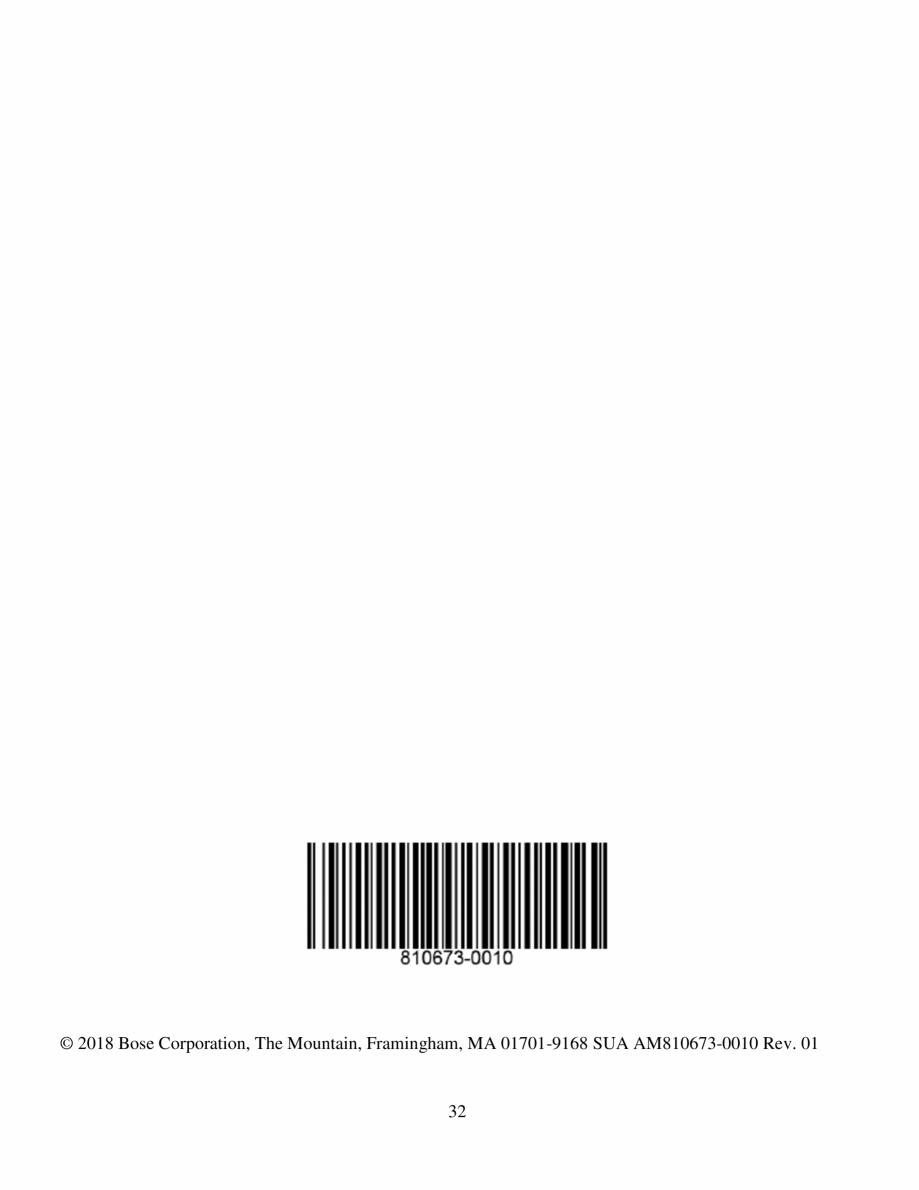 Pagina 32 - Manual de utilizare - modul de bas Bose BOSE 500 Black Instructiuni montaj, utilizare...