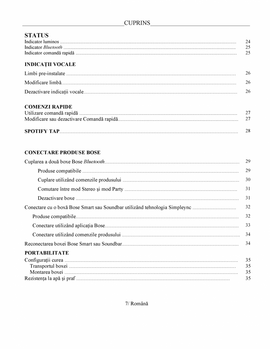 Pagina 6-Manual de utilizare - boxa portabila BOSE SoundLink Micro Gen2 Instructiuni montaj, utilizare Romana...