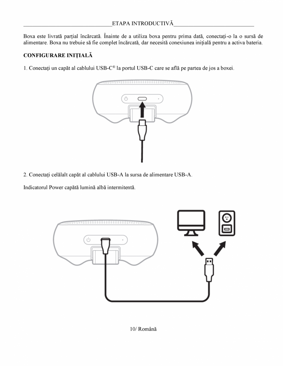 Pagina 9-Manual de utilizare - boxa portabila BOSE SoundLink Micro Gen2 Instructiuni montaj, utilizare Romana...