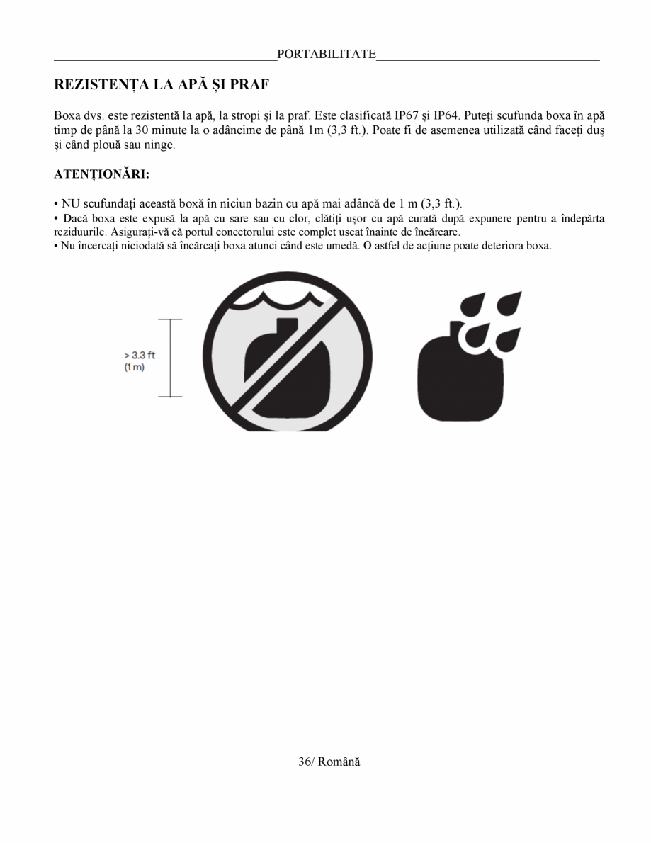 Pagina 36 - Manual de utilizare - boxa portabila BOSE SoundLink Micro Gen2 Instructiuni montaj,...