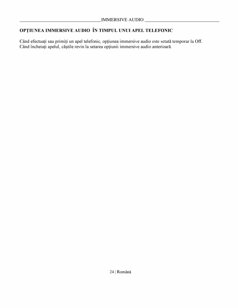 Pagina 24-Manual de utilizare pentru casti cu anularea zgomotului BOSE QuietComfort Ultra Headphones...