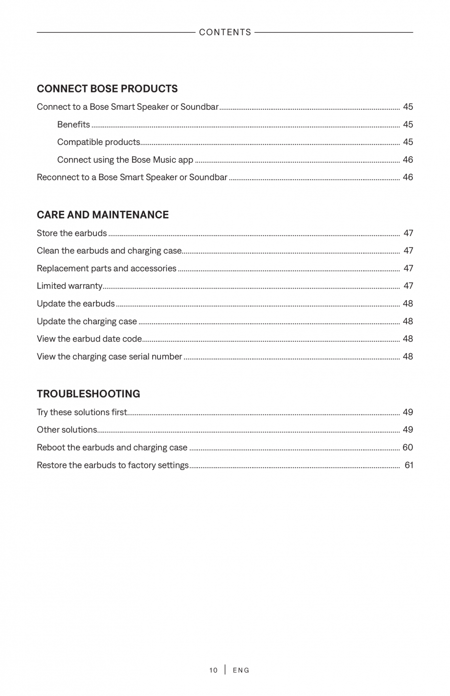 Pagina 10 - Manual de utilizare pentru casti true wireless cu anularea zgomotului BOSE QuietComfort ...