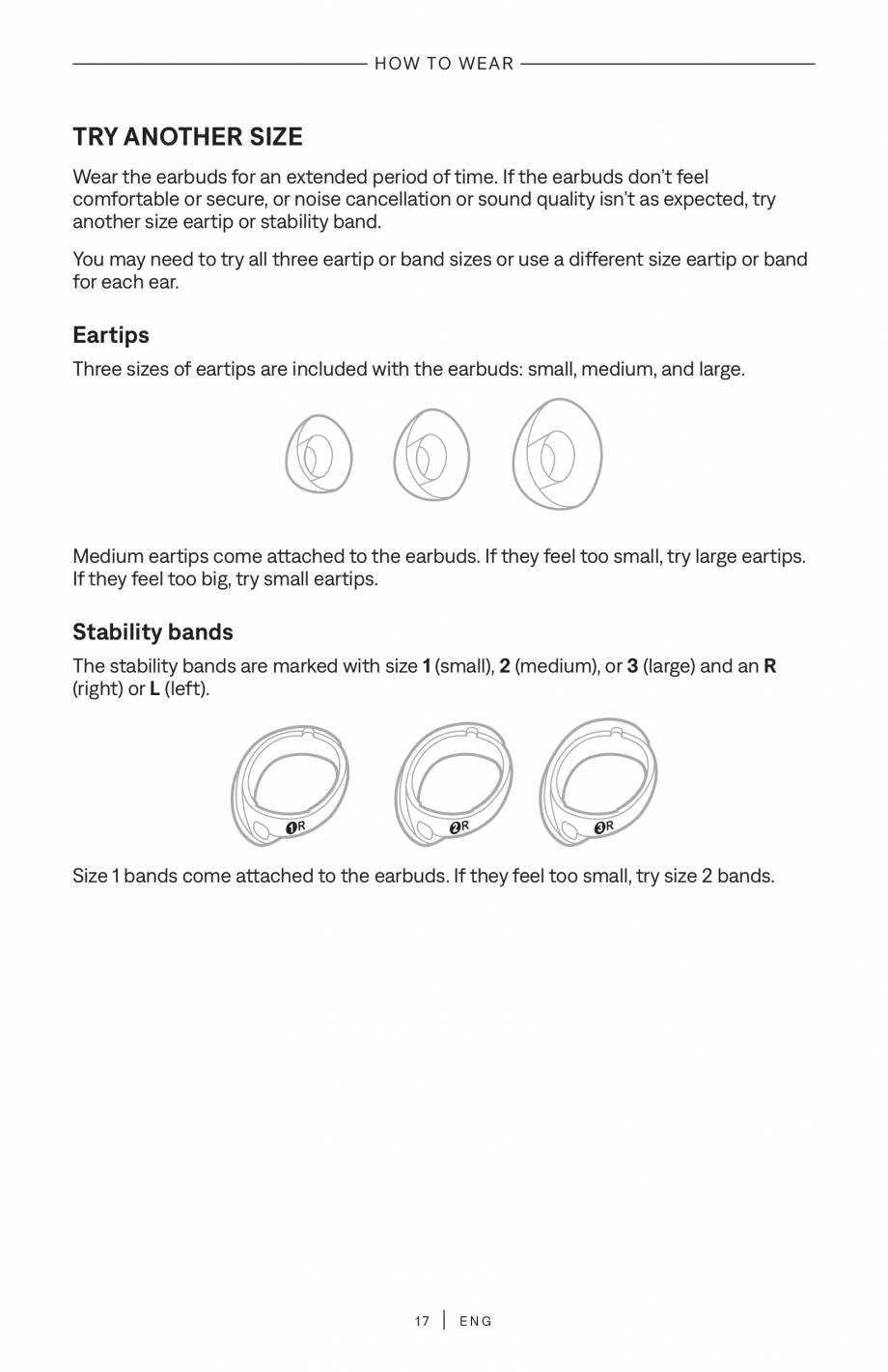 Pagina 17-Manual de utilizare pentru casti true wireless cu anularea zgomotului BOSE QuietComfort Ultra...