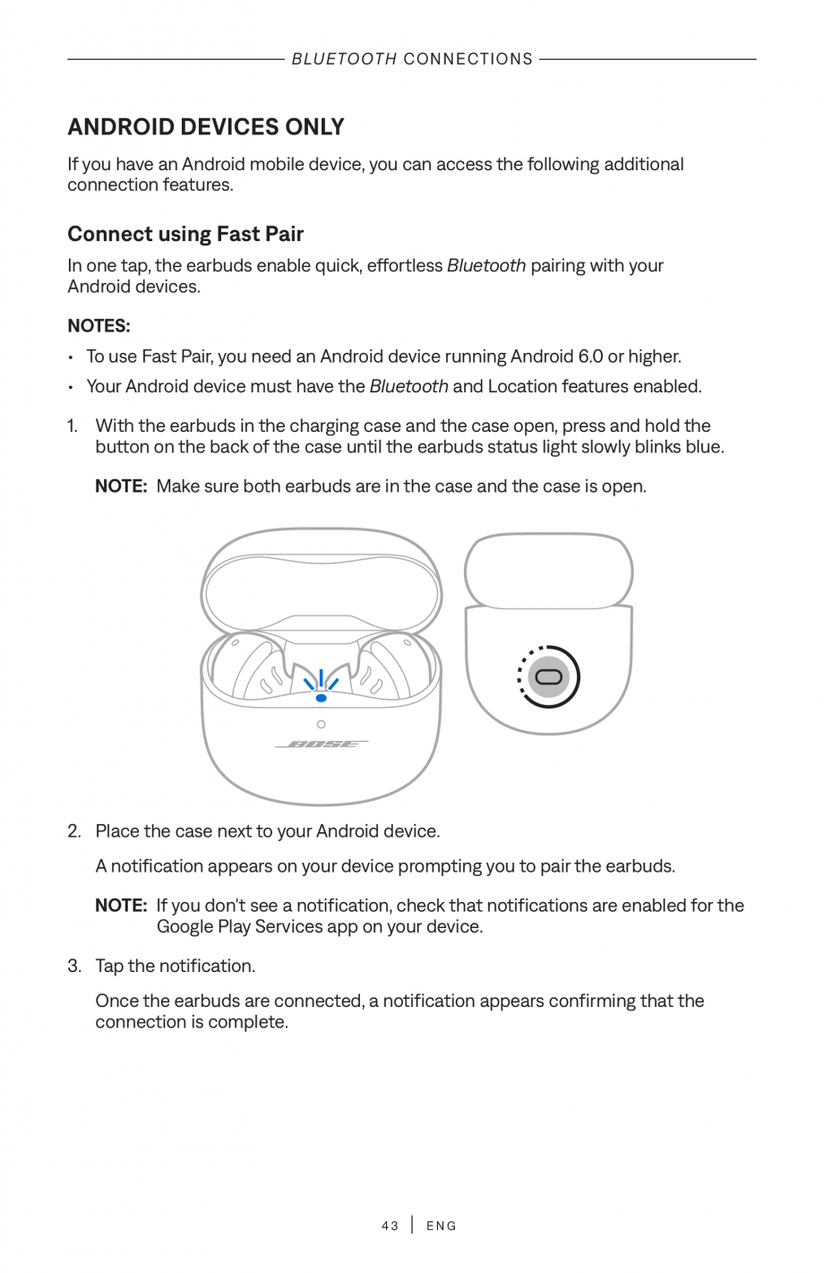 Pagina 43 - Manual de utilizare pentru casti true wireless cu anularea zgomotului BOSE QuietComfort ...