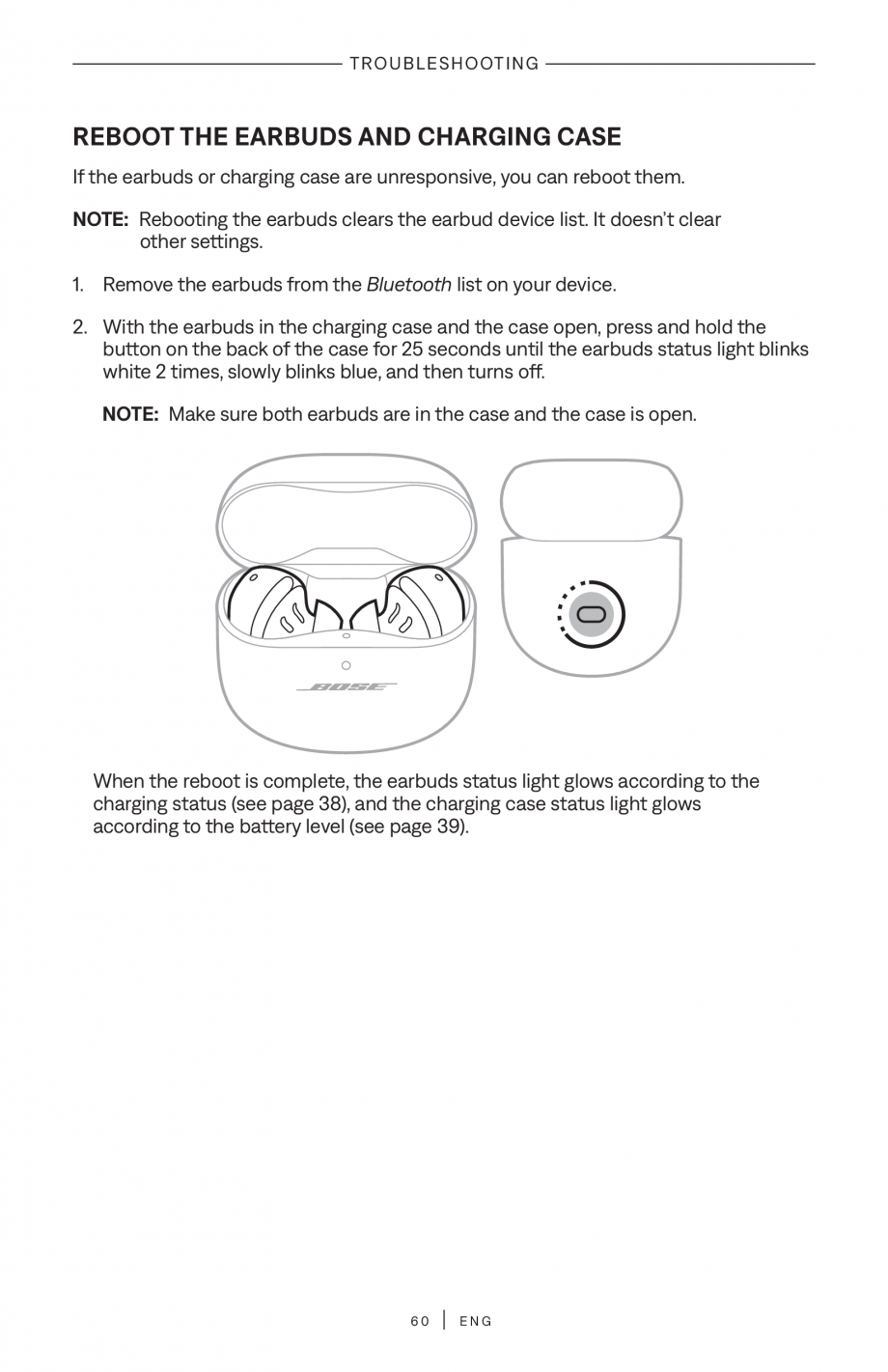 Pagina 60-Manual de utilizare pentru casti true wireless cu anularea zgomotului BOSE QuietComfort Ultra...