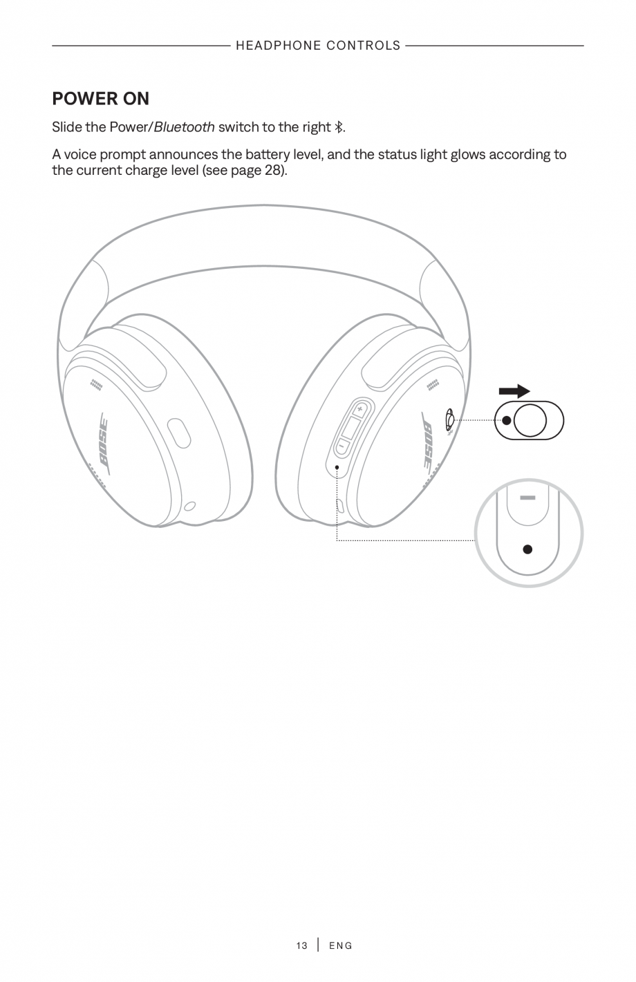 Pagina 13 - Manual de utilizare pentru casti cu anularea zgomotului BOSE QuietComfort Headphones...