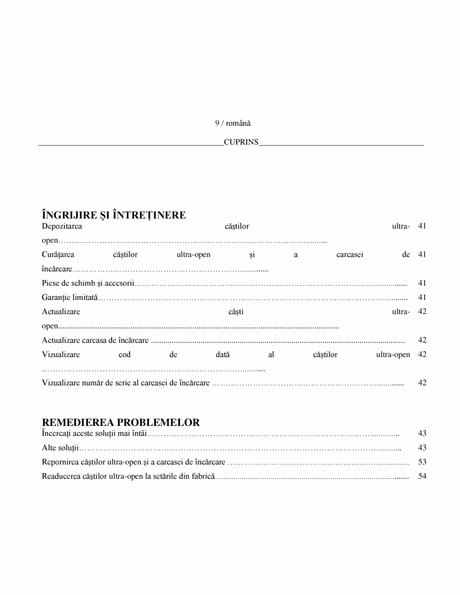 Pagina 10-Manual de utilizare pentru casti wireless cu anularea zgomotului  BOSE Ultra Open Earbuds...