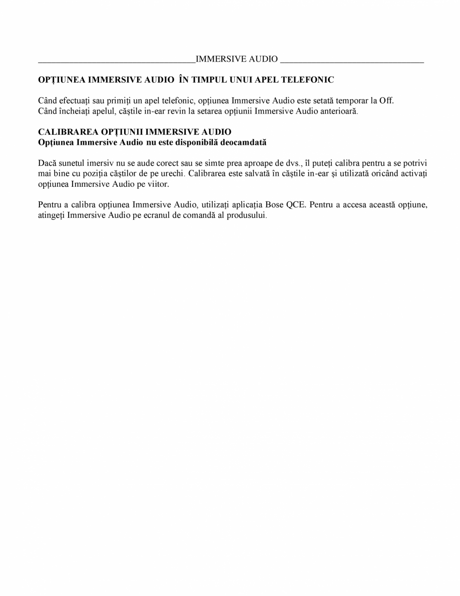 Pagina 34-Manual de utilizare pentru casti cu anularea zgomotului BOSE Quiet Comfort Earbuds Instructiuni...