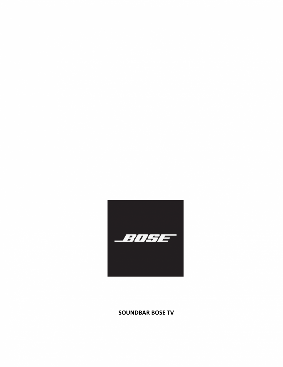Pagina 1 - Manual de utilizare pentru soundbar BOSE Bose TV Instructiuni montaj, utilizare Romana...