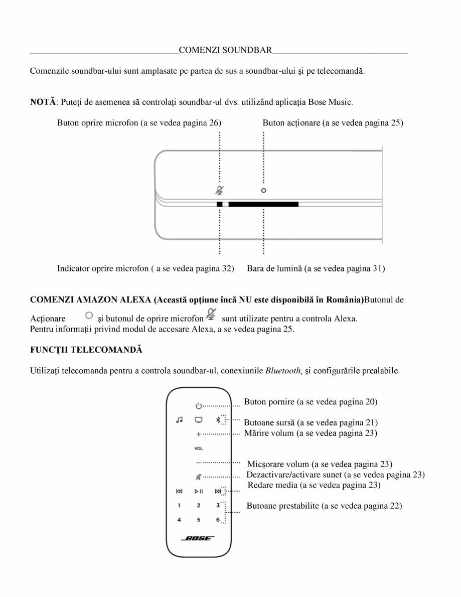 Pagina 19 - Soundbar Bose 500 Manual de utilizare BOSE Instructiuni montaj, utilizare Romana...