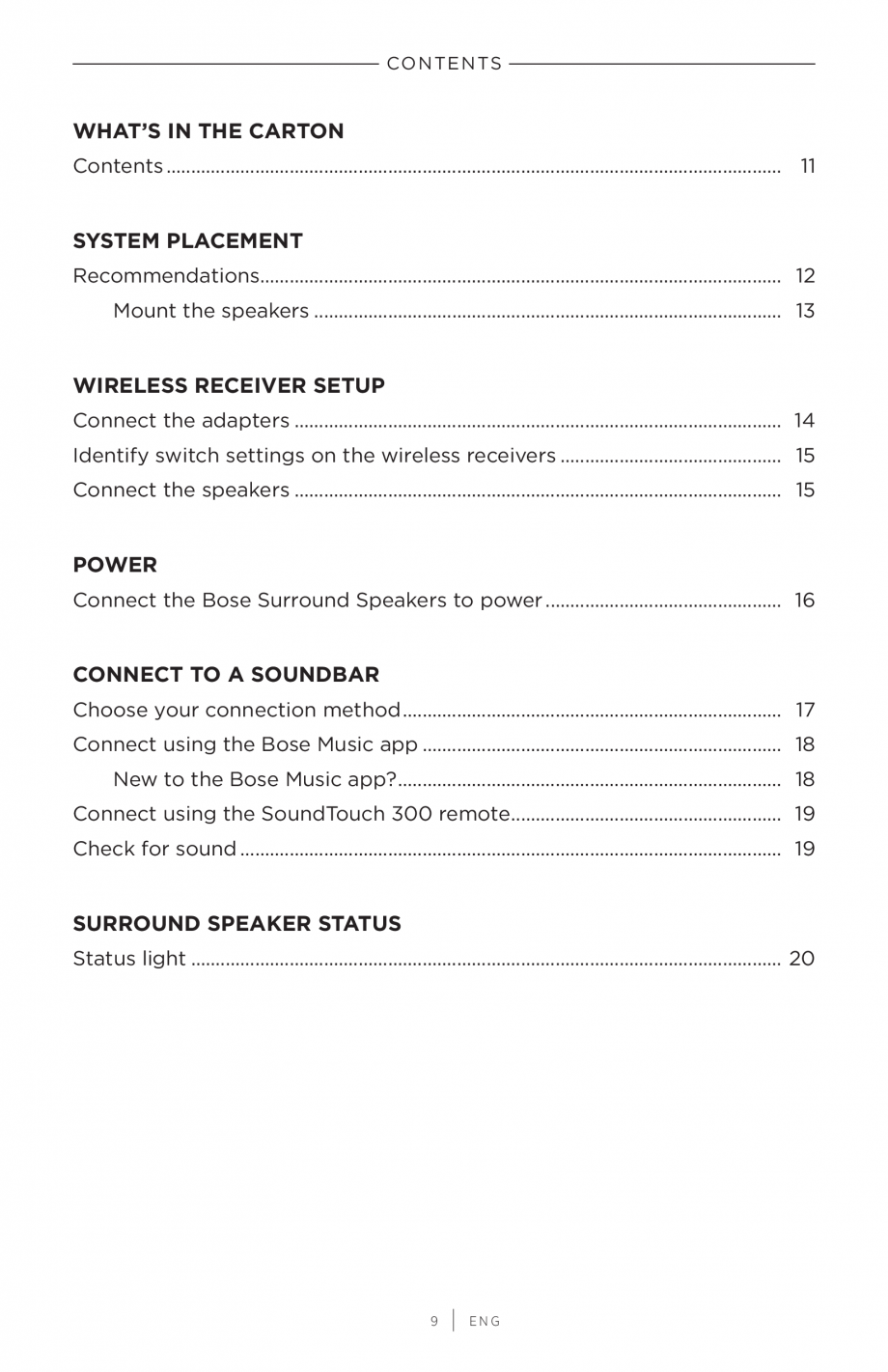 Pagina 9-Manual de utilizare Boxe Bose Surround BOSE Instructiuni montaj, utilizare Engleza the NCC, any...